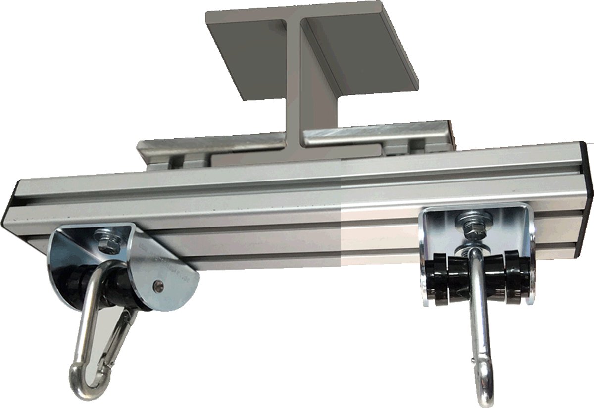 Rails voor H-balk met verstelbare schommelhaken Marathon Basis met kogellagers