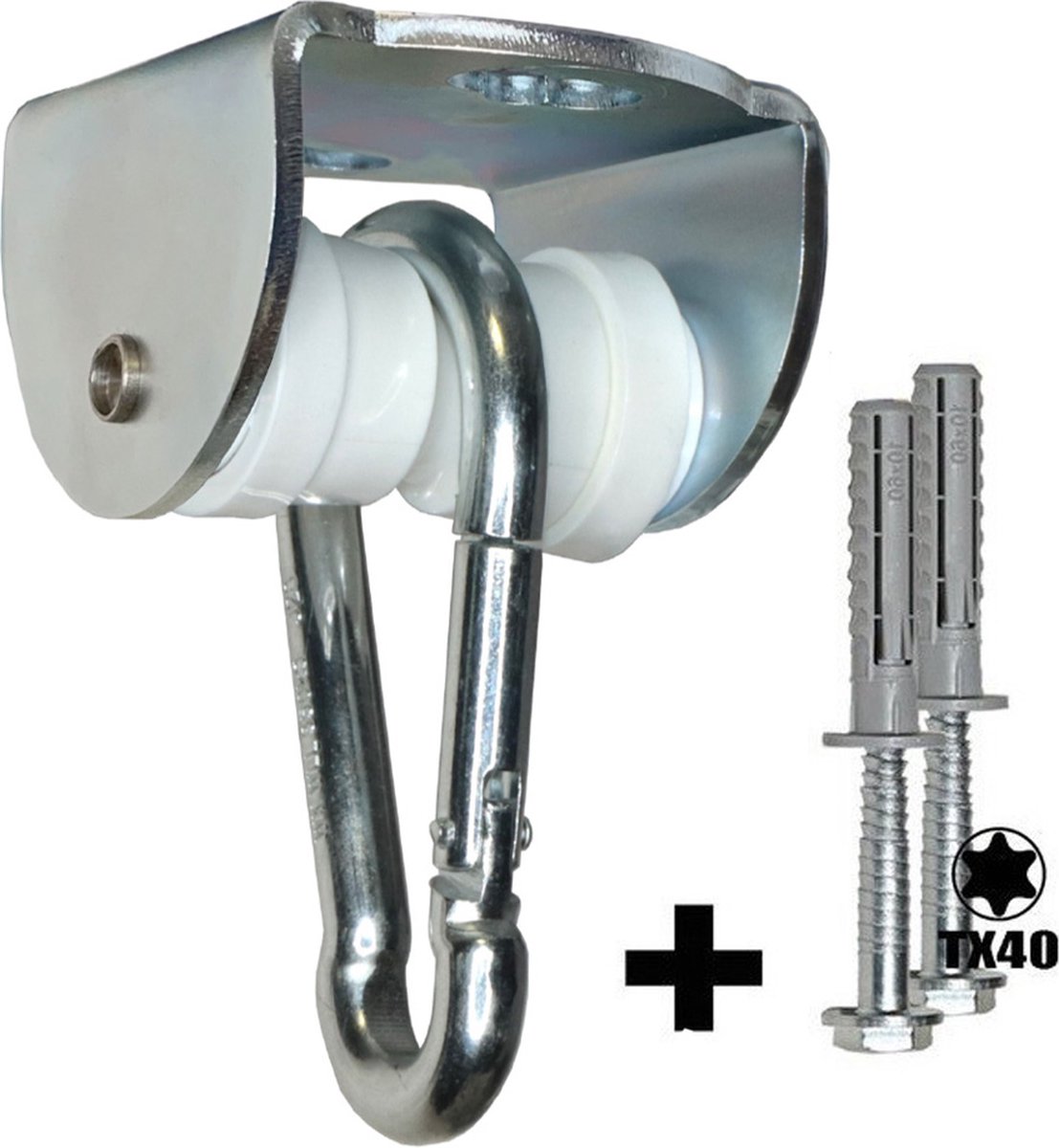   Marathon Basis Betonmontage - Met kogellagers - Geruisloos schommelen - wit (1 stuk)