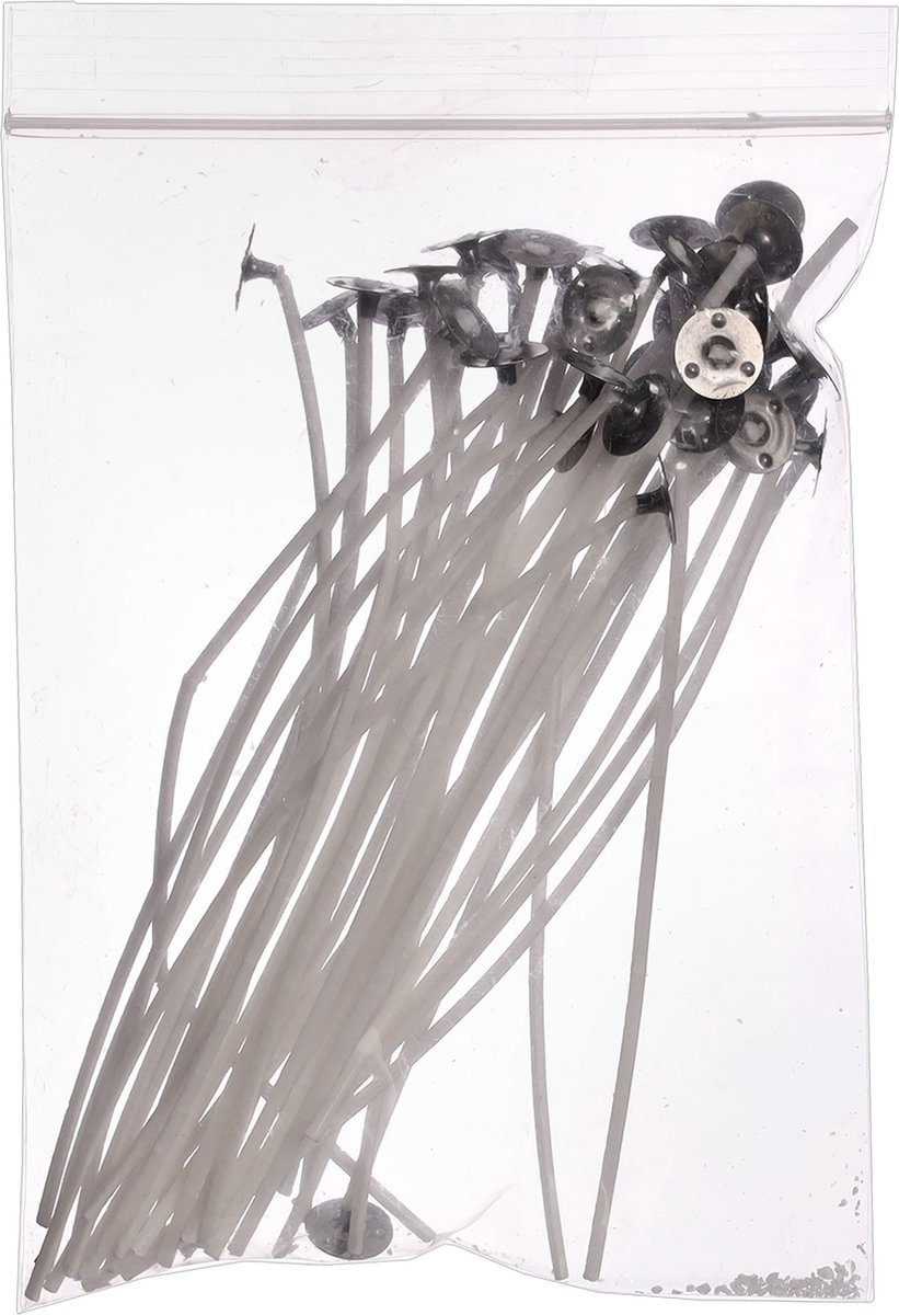 Katoenen Lont Voor Kaarsen - 15 cm - Zak 50 stuks - Geschikt voor Burning Sand