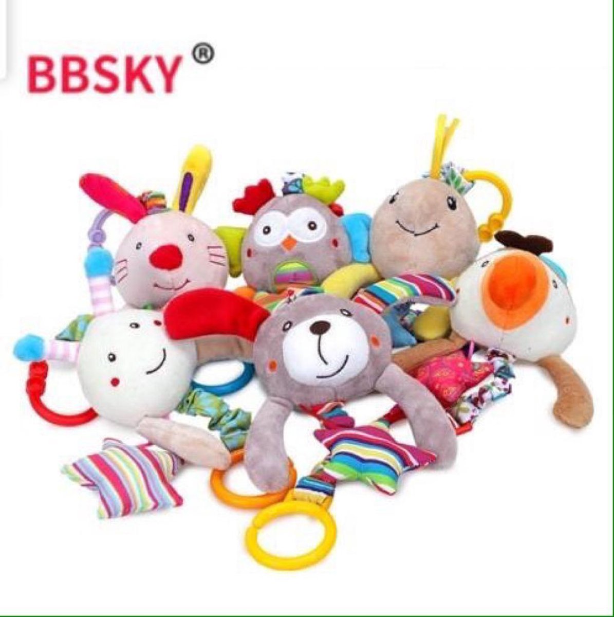 BBSky kinderwagen rammelaar/ speelgoed/ speeltjes/ Cartoon Pluche Dier Rammelaar Bel Wandelwagen Baby Winkelwagen Opknoping Windgong Muzikale Hand Shaker Speelgoed / Vogeltje