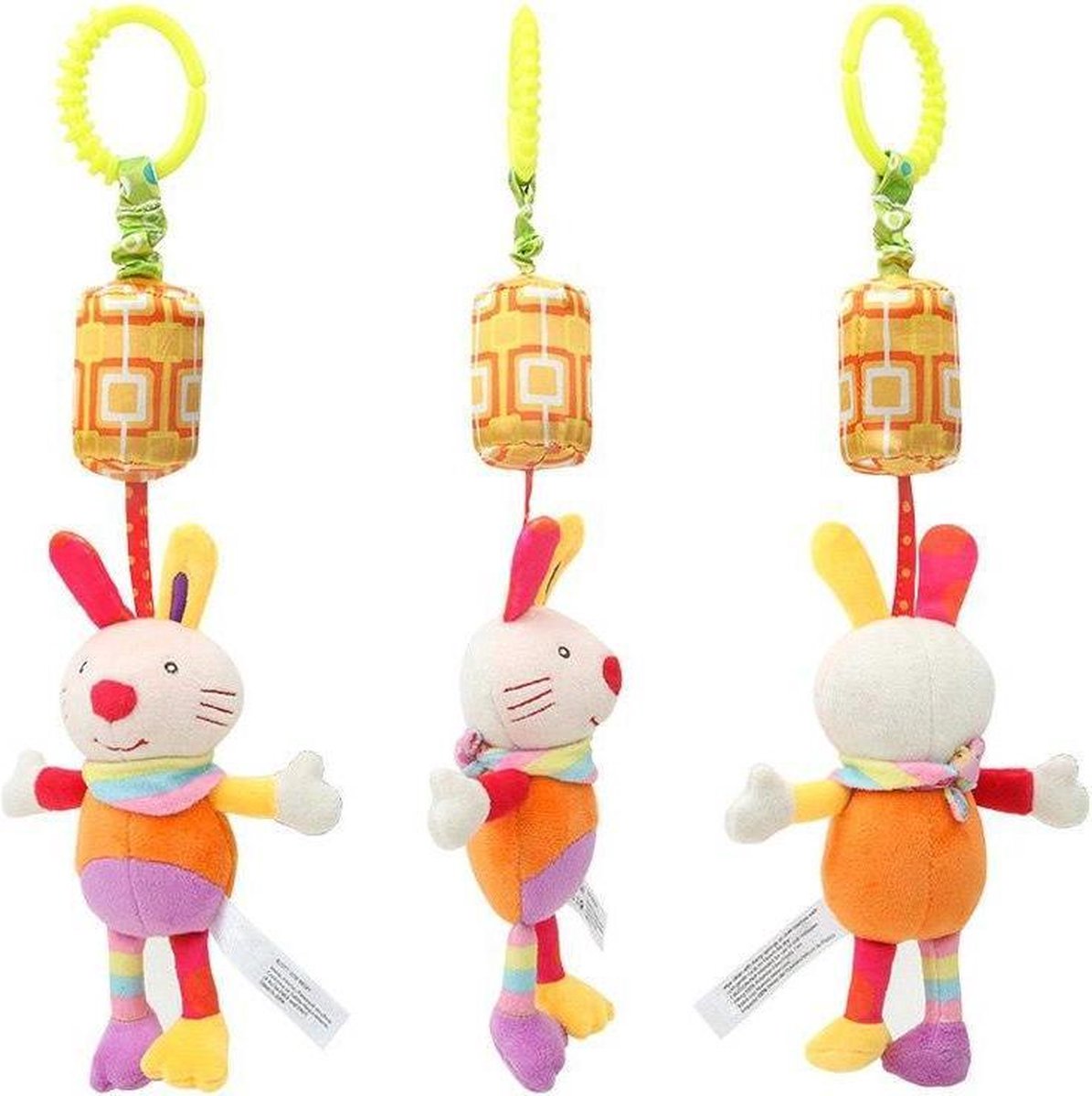 BBSky kinderwagen rammelaar/ speelgoed/ speeltjes/ kerstcadeau voor baby/Cartoon Pluche Dier Rammelaar Bel Wandelwagen Baby Winkelwagen Opknoping Windgong Muzikale Hand Shaker Speelgoed / Konijntje