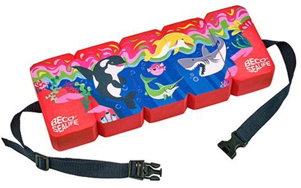 BECO-SEALIFE® zwemgordel met 5 drijvers - rood - 19-30 kg - 2-6 jaar