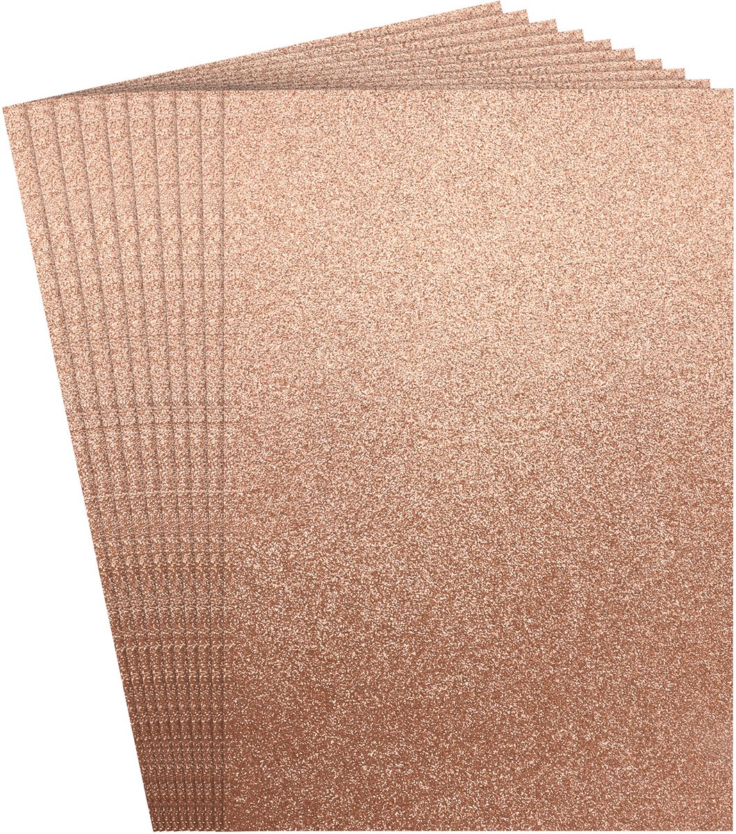 Belle Vous A4 Rose Goud Papier (24 Pak) – 21 x 29,5 cm Premium Kaart – Glinsterend Hobby Papier Vellen voor Scrapbooken, DIY Projecten, Huwelijk/Feestdecoraties en Kaartmaken