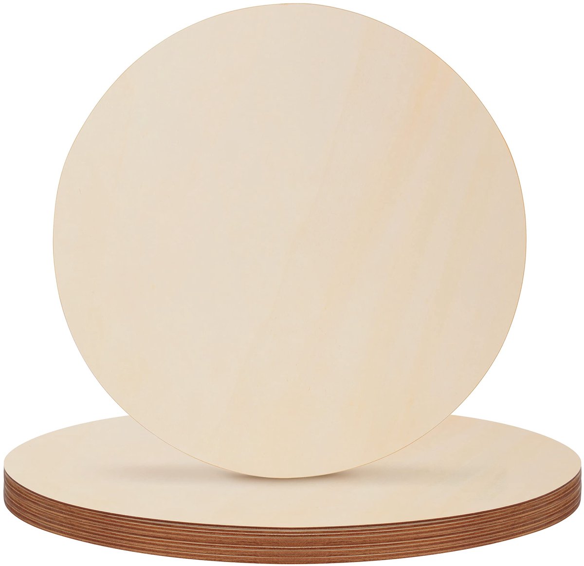 Belle Vous Houten Onbewerkt Houten Cirkels (12 Pak) – 25 cm – 2 mm Dik Standaard Houten Schijven – Uitsnedes voor Hobby, Onderzetters, Huisdecoraties & Ornamenten