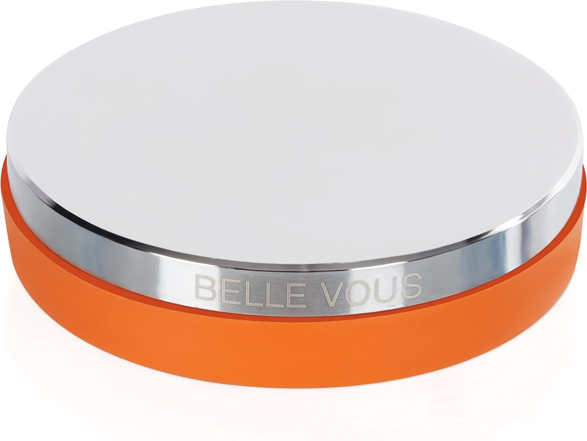 Belle Vous Professioneel Stalen Werkbank Block met Rubberen Kussenbasis - 7,8 cm Diameter - Metaalbewerking Spiegel Gereedschap met Chromen Plaat voor Sieraden Stempelen, Platmaken en Hameren