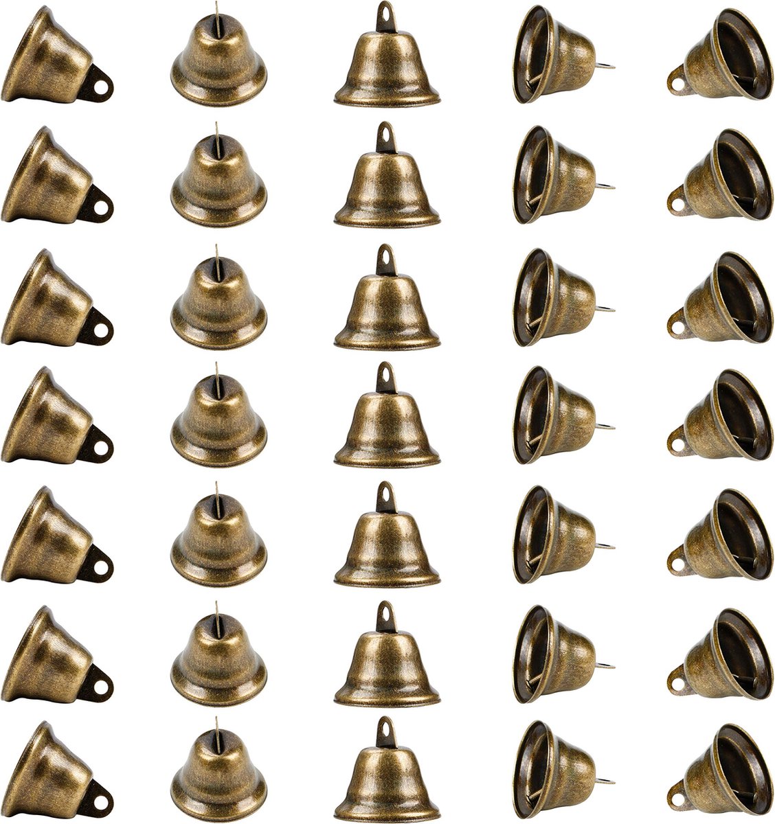 Belle Vous Vintage Bronzen Hobby Bellen (35 Pak) – 40 x 35mm – Mini Hang Bellen Voor DIY Kunst, Decoraties, Kerstmis, Sieraden, Windgongen en Honden Potjes Training, Zindelijk Maken