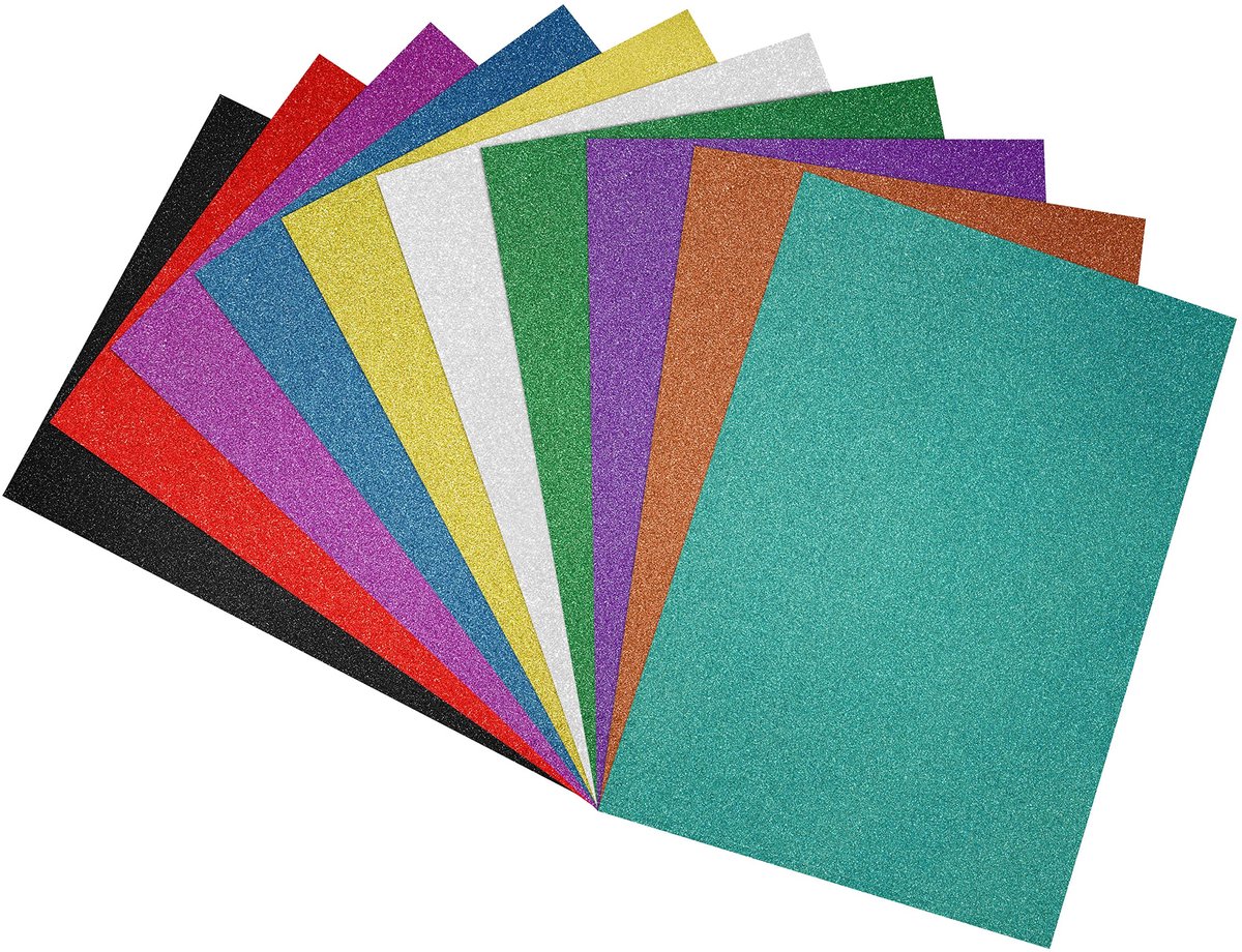 Belle Vous Zelfklevende Glitter Papier Vellen (30 Pak) – A4 Maat Glinsterende Kaart – Geassorteerde Kleuren – Kleverige Vellen Voor DIY Kunt, Hobby, Geschenkdoos Inpakken, Feest Decor en Scrapbooken