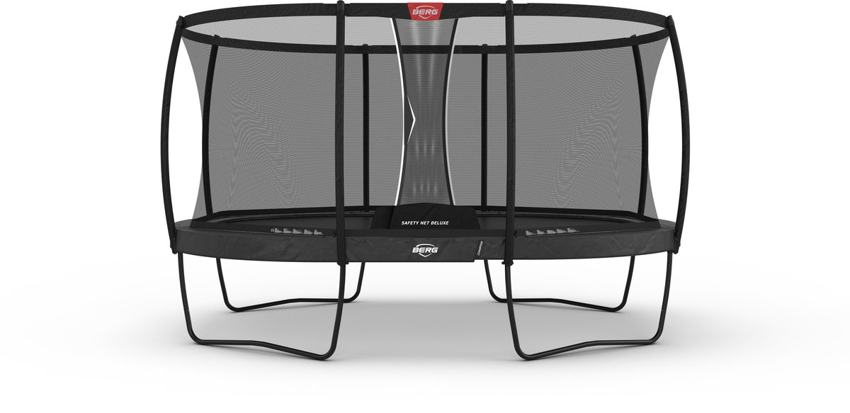 BERG Grand Champion Regular Trampoline - 470 cm - Ovaal - AirFlow Pro Springdoek - TwinSpring - Grijs - incl. Veiligheidsnet deluxe