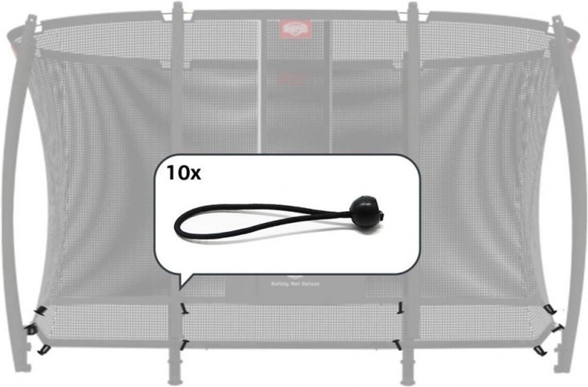 BERG Trampoline Veiligheidsnet - Safety Net Deluxe - Elastieken voor Onderkant Net - 10 Stuks