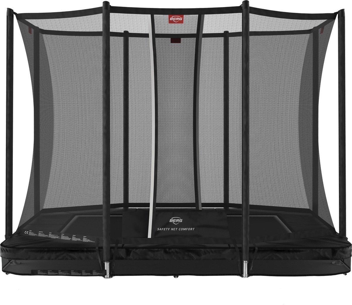 BERG Ultim Favorit trampoline InGround 280 cm zwart + Safety Net Comfort