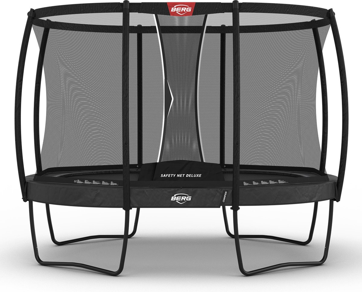 BERG trampoline ovaal Champion Regular grijs 350 cm met veiligheidsnet deluxe