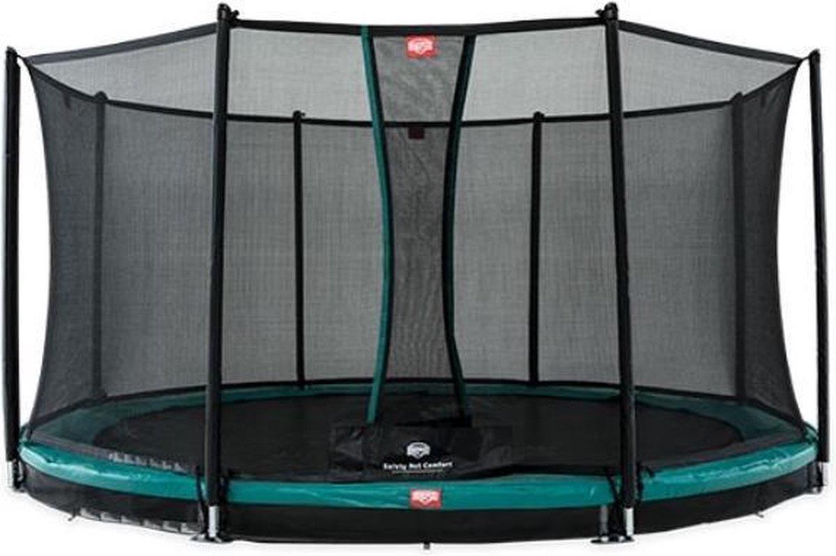 Trampoline   InGround Favorit Green 380 + Safety Net Comfort