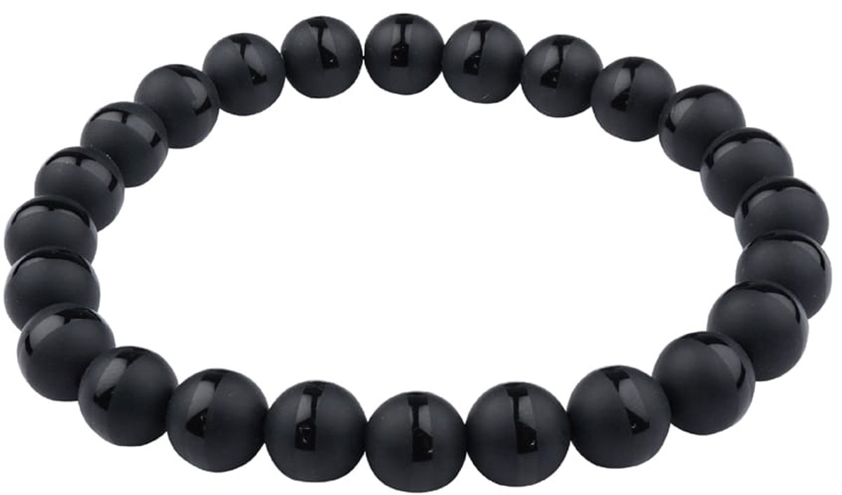 Armband Agaat Zwart 8 mm