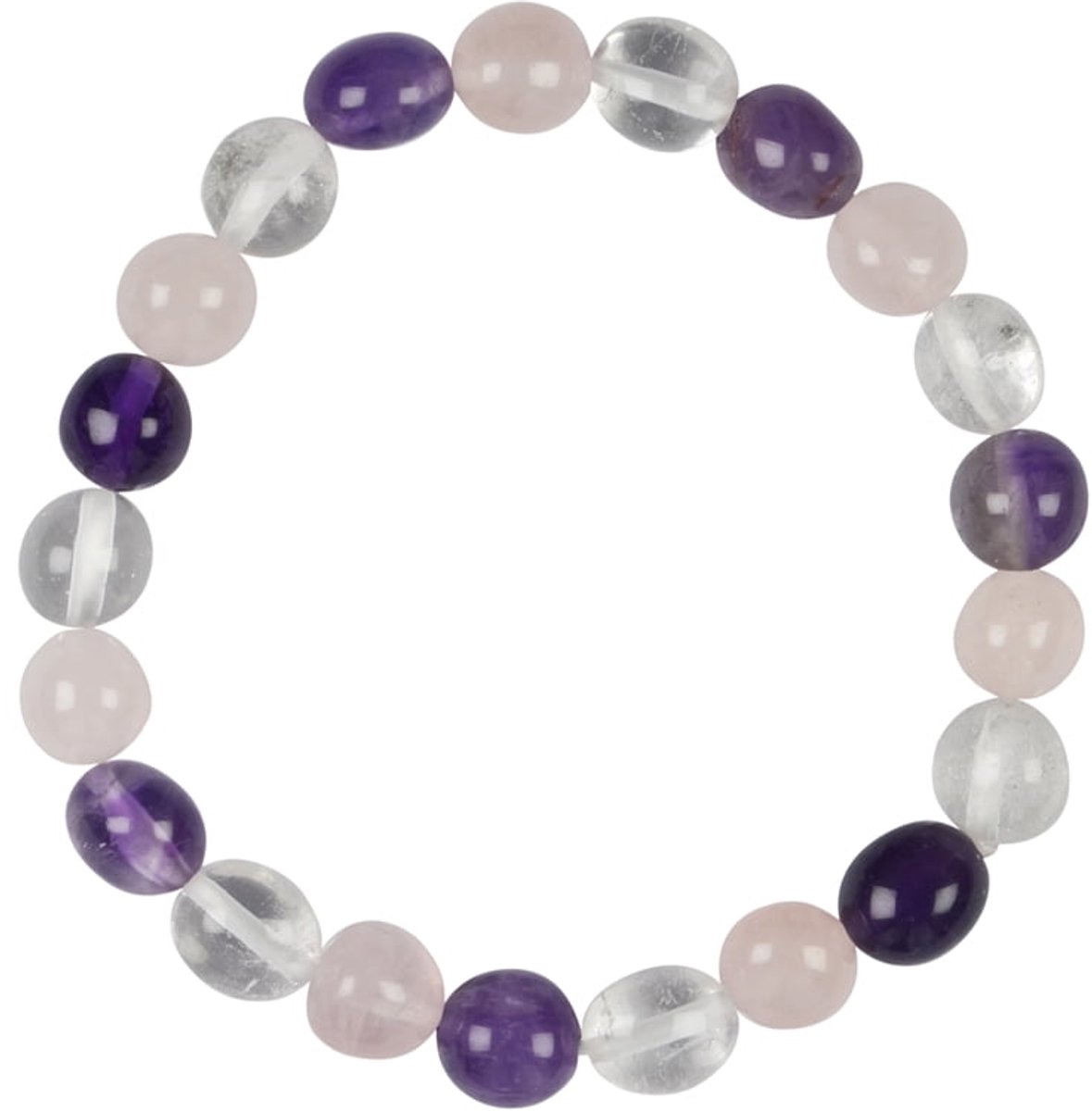 Armband Amethist Bergkristal en Rozenkwarts