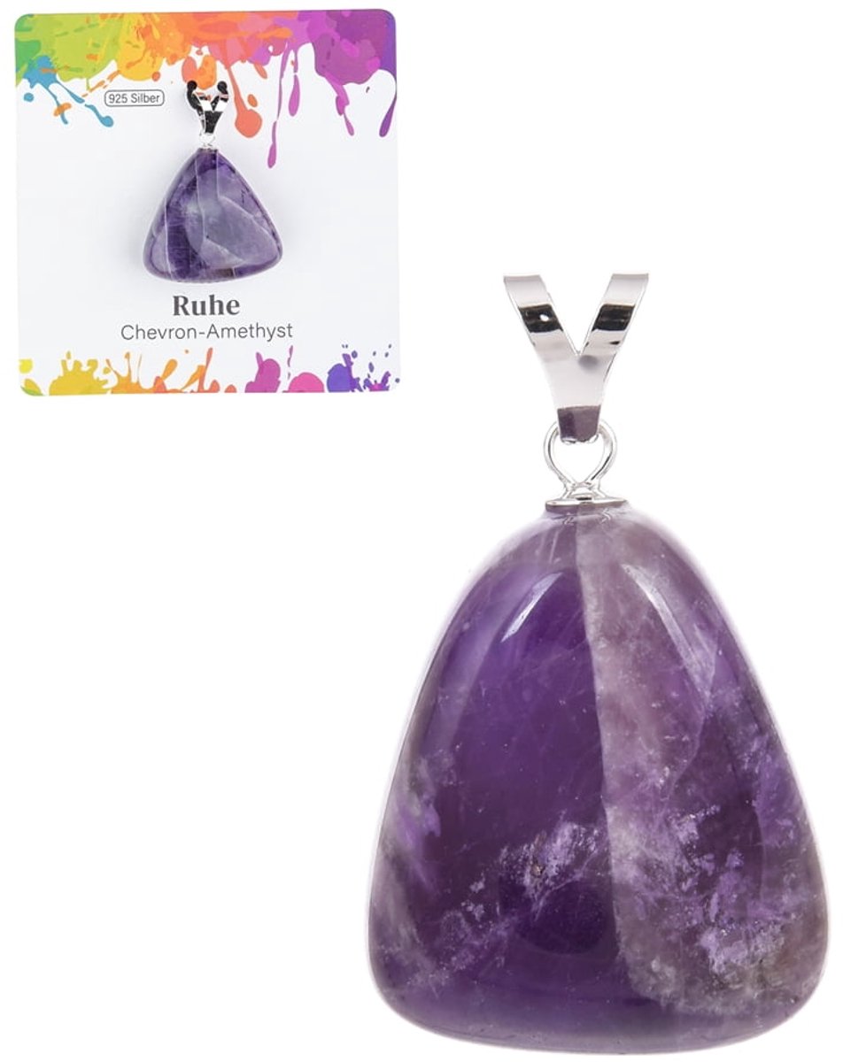 Hanger Amethist Chevron groot