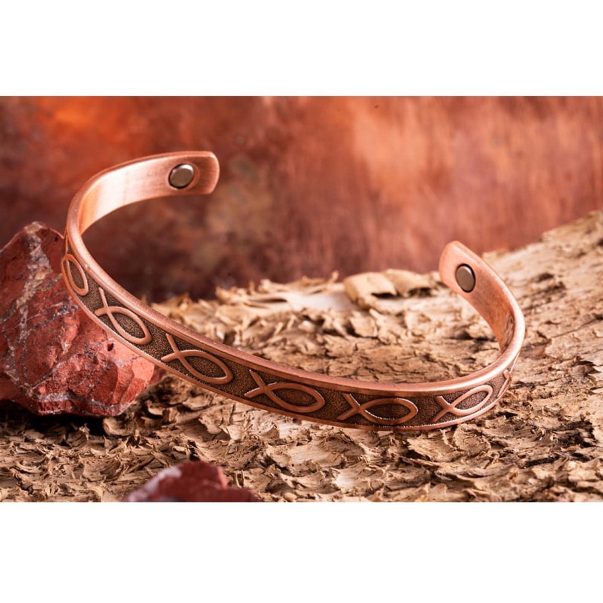 Magneet armband Faith koper