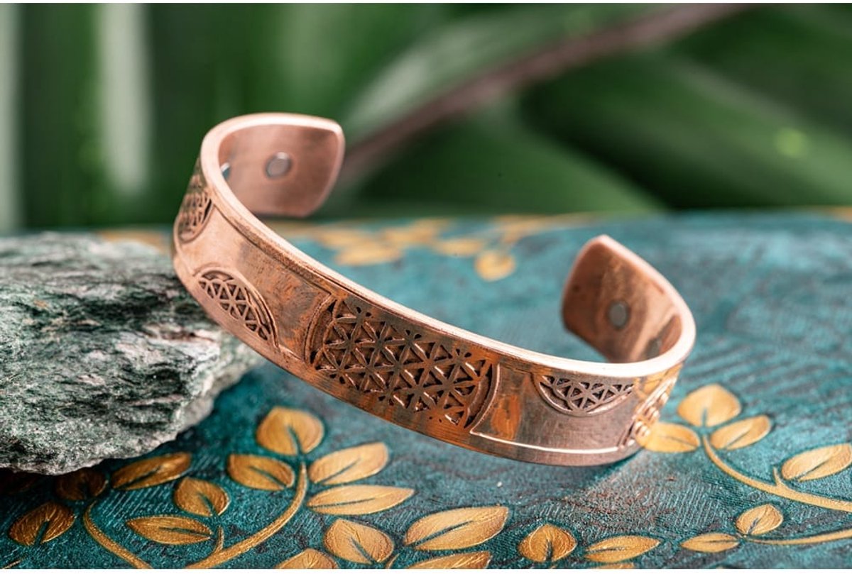 Magneet armband Levensbloem groot