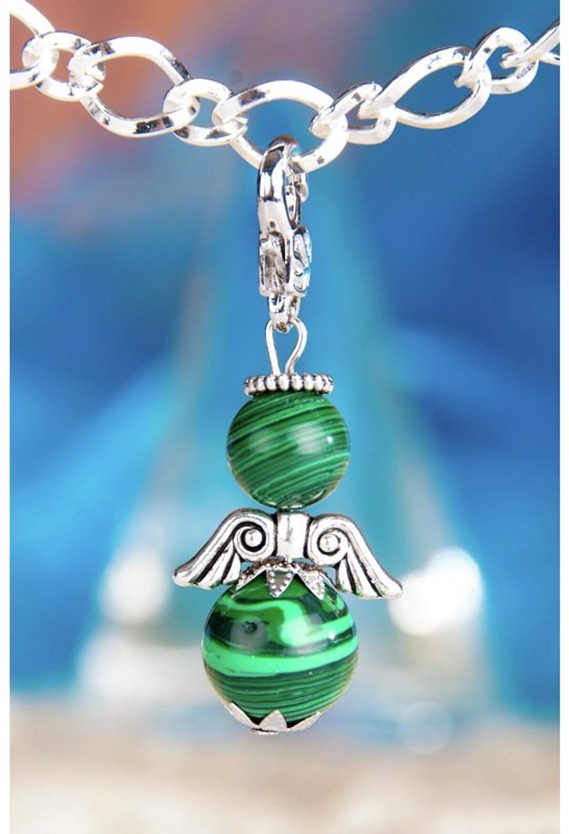 Malachiet engel charm