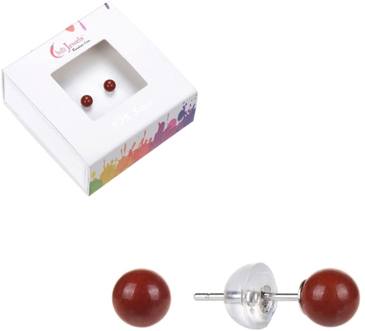 Oorbellen Jaspis 4 mm