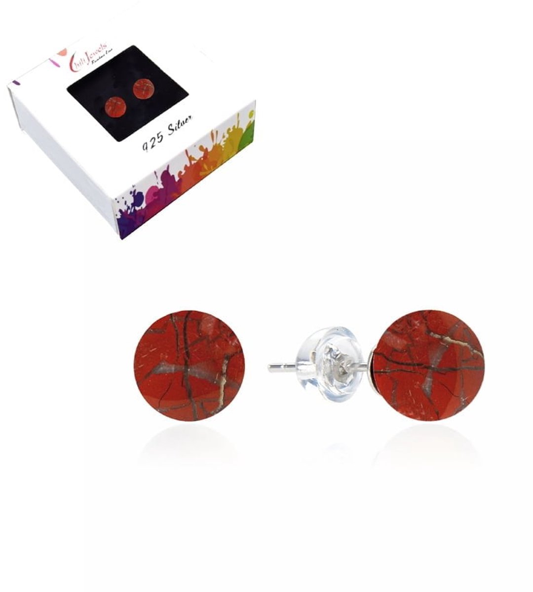 Oorbellen Jaspis 6 mm