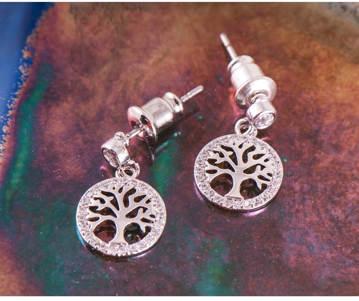 Oorbellen levensboom 1 cm