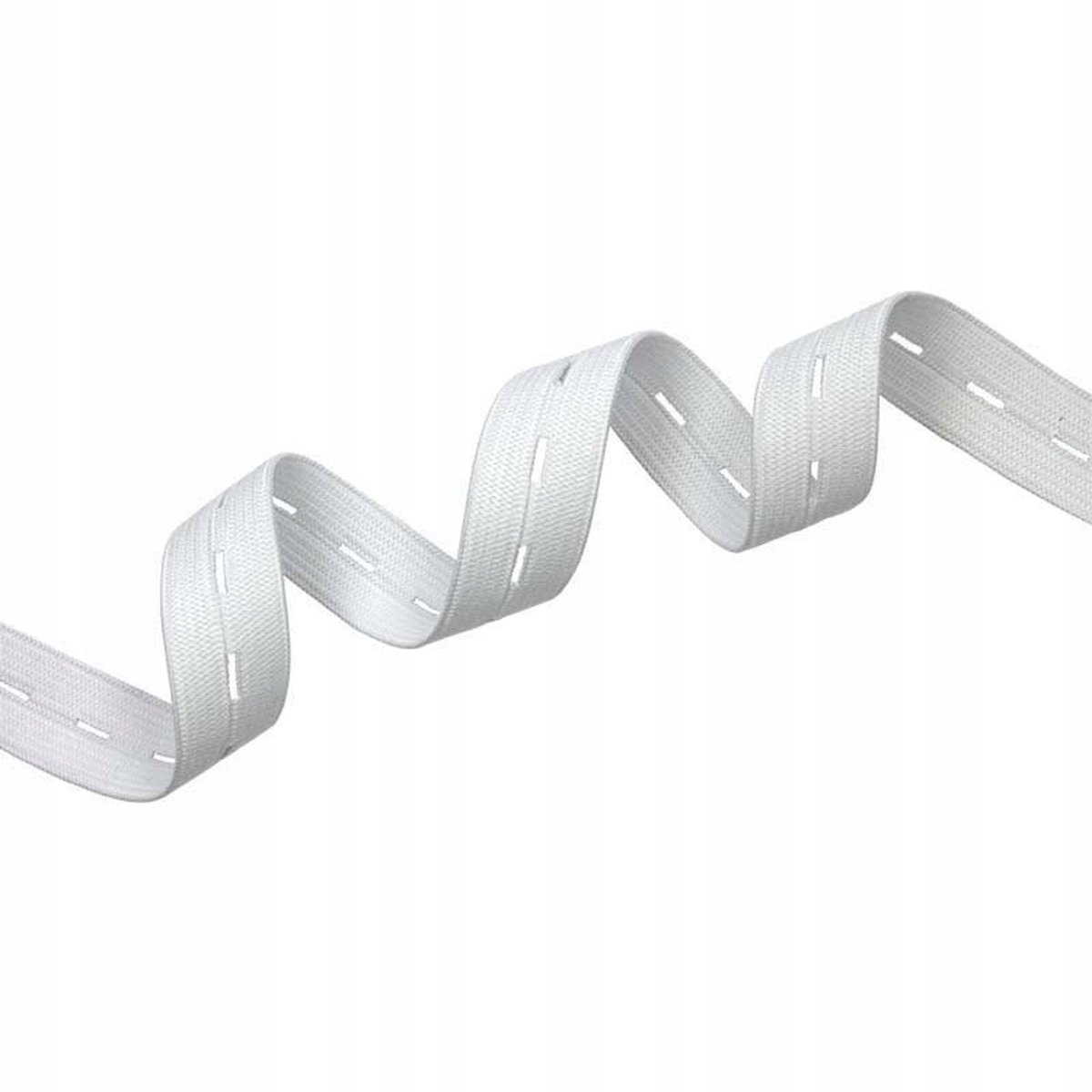 Witte Knop Elastiek 30mm - 5m Rol - Kwaliteit I