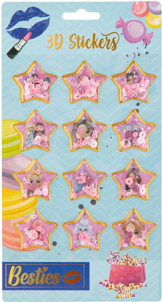 Besties 3D stickervel