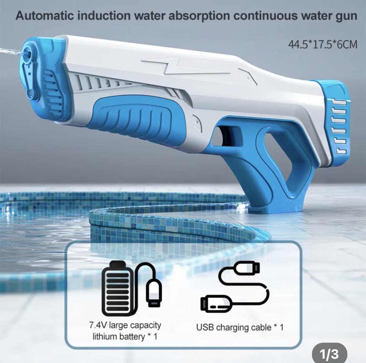 Betu Company Elektrisch Waterpistool - Waterpistool met Batterij - Elektronisch Watergeweer - Elektrische Waterblaster - Waterpistool