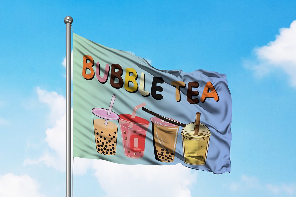 Bubble Tea Vlag - 150x100cm