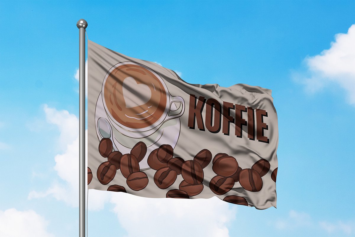 Koffie Vlag - Coffee Flag - 120x80cm