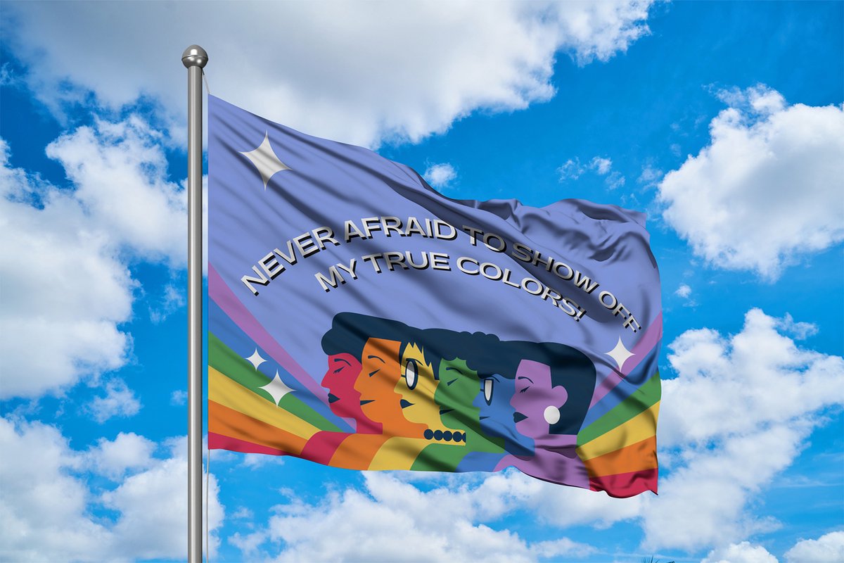 Never Afraid To Show Off Vlag - LGBTQ+ Pride Flag 150x100cm