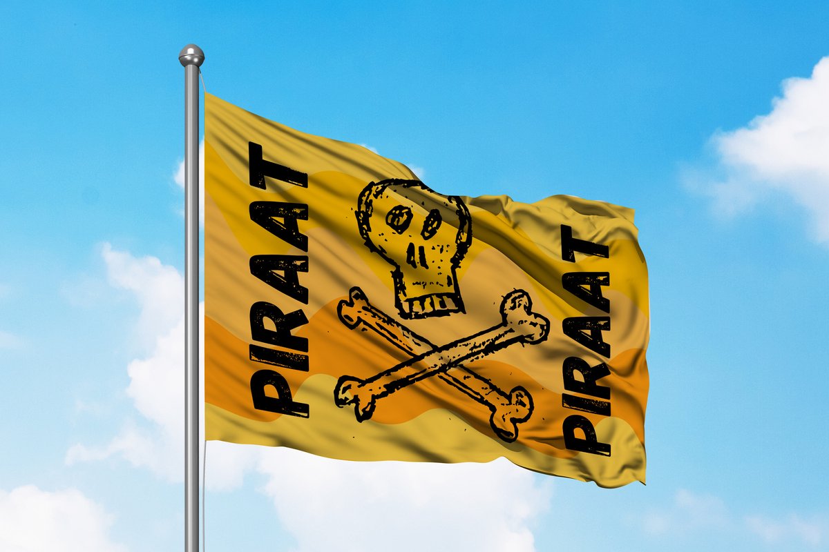 Piraat Vlag - Piratenvlag - 225x150cm