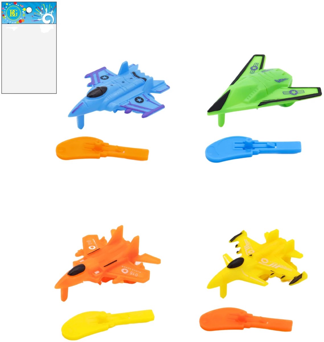 Afschiet Vliegtuigjes 12 stuks – Speelgoed voor Kinderen – 7 cm – Traktatie, Verjaardagscadeau, Goodiebag, Launching Toy, Fun Plane, Indoor & Outdoor