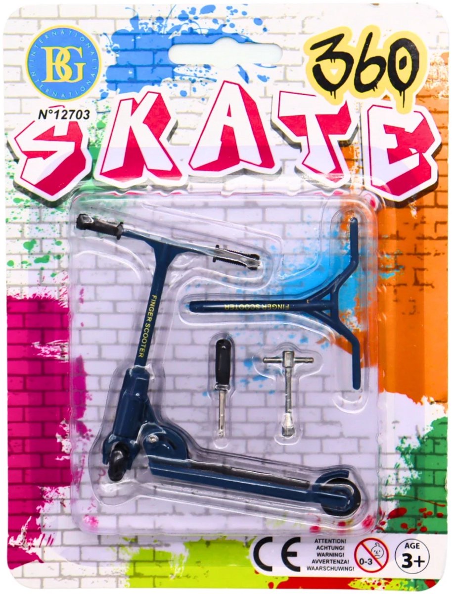 Vinger Stepje - Kleur Blauw – Finger Scooter – Mini Stunt & Skate Speelgoed voor Kinderen