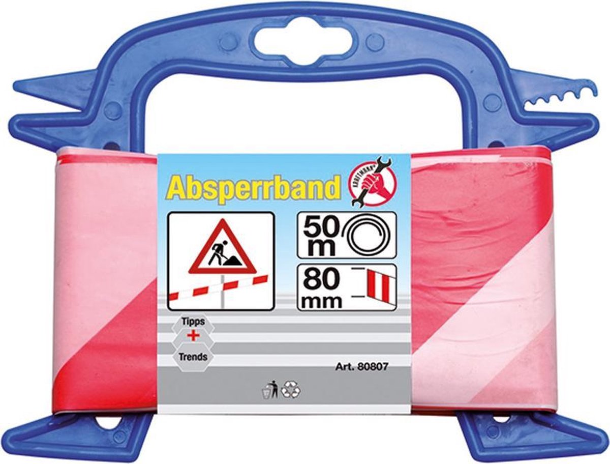Afzetlint - Afzetband - 80 mm x 50 m,   80807