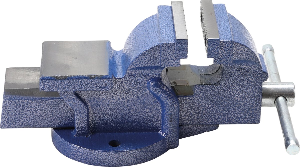   Bankschroef - 75 mm - Gekartelde bek - Draaimechanism 360 graden - Vaste en beweegbare bek