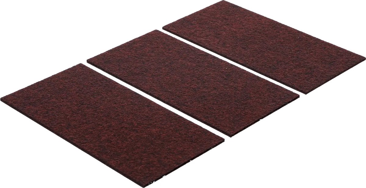 BGS Viltglijder - platen - bruin - 100 x 200 mm - 3 delig