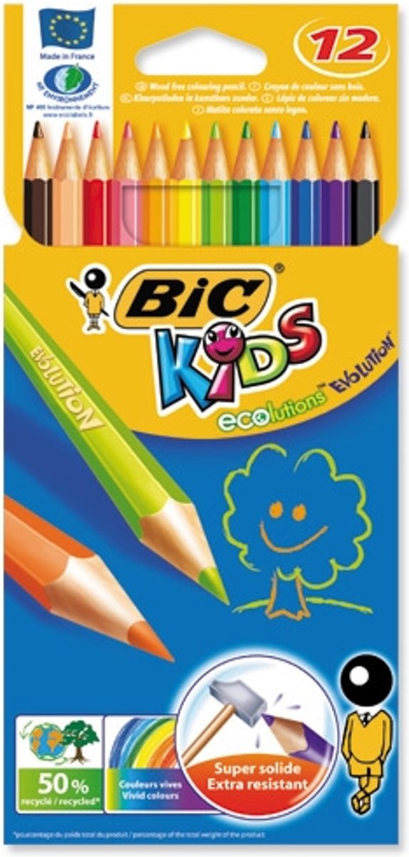 BIC Kids Evolution - 12 kleurpotloden