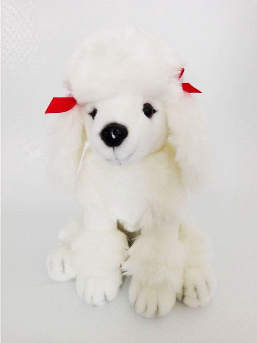 Bicolini knuffeldier zittende witte poedel 30cm