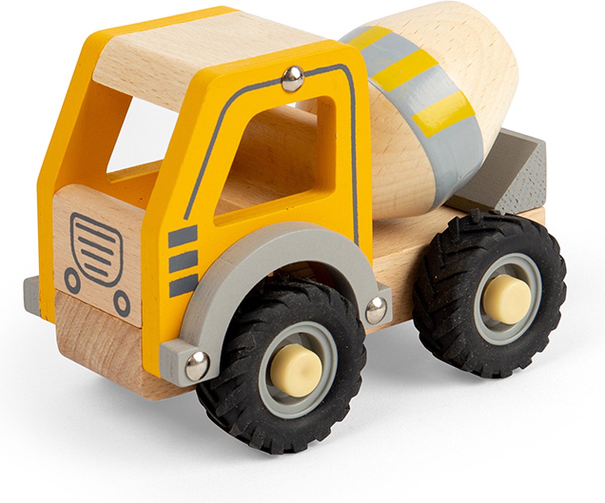 Auto - Betonwagen - Geel - 13.5x10x7.5cm
