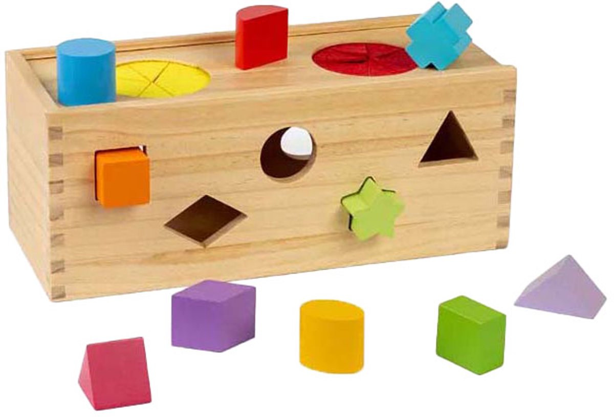 BigJigs houten vormenstoof Mystery Box educatief speelgoed FSC-hout.