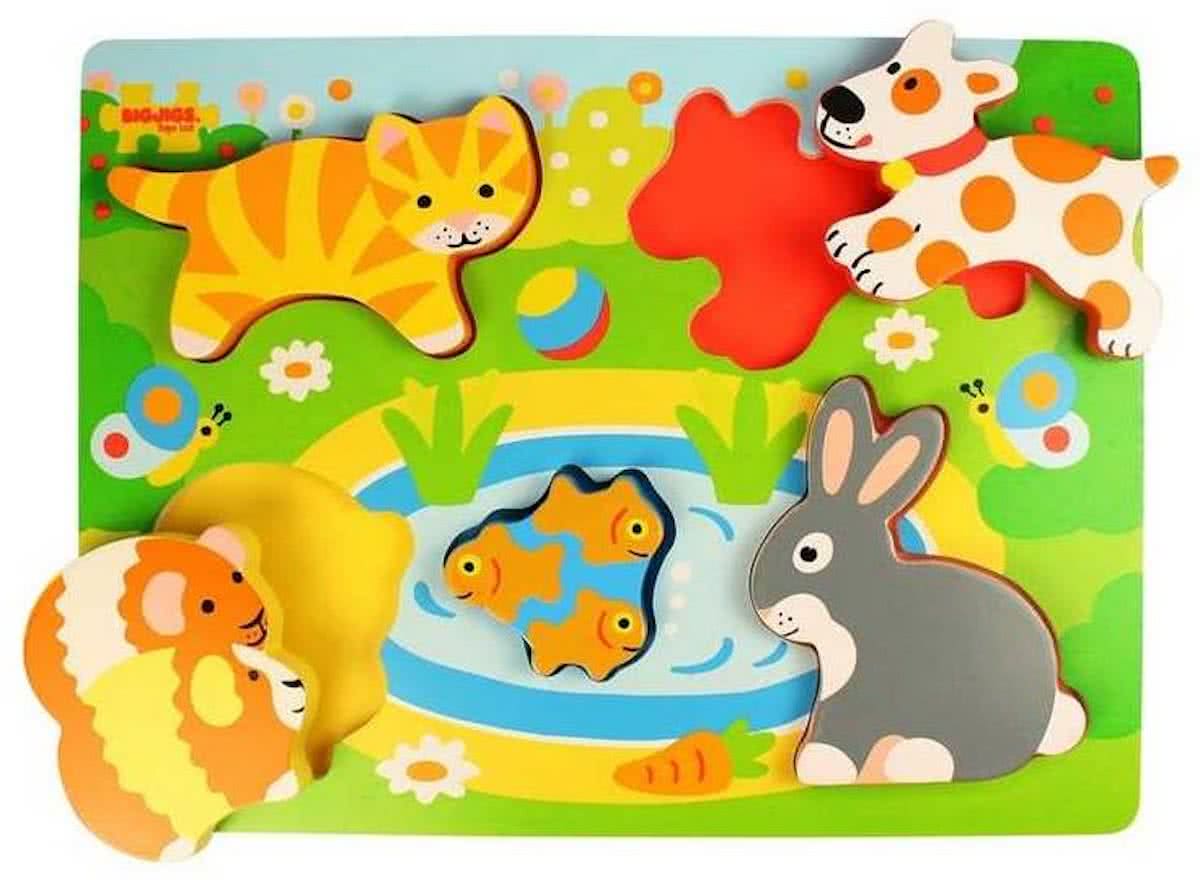 Bigjigs - Puzzel - Huisdieren - 5st.