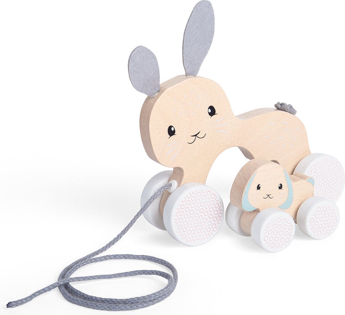 Bigjigs Bunny & Baby Pull Along - FSC 100%