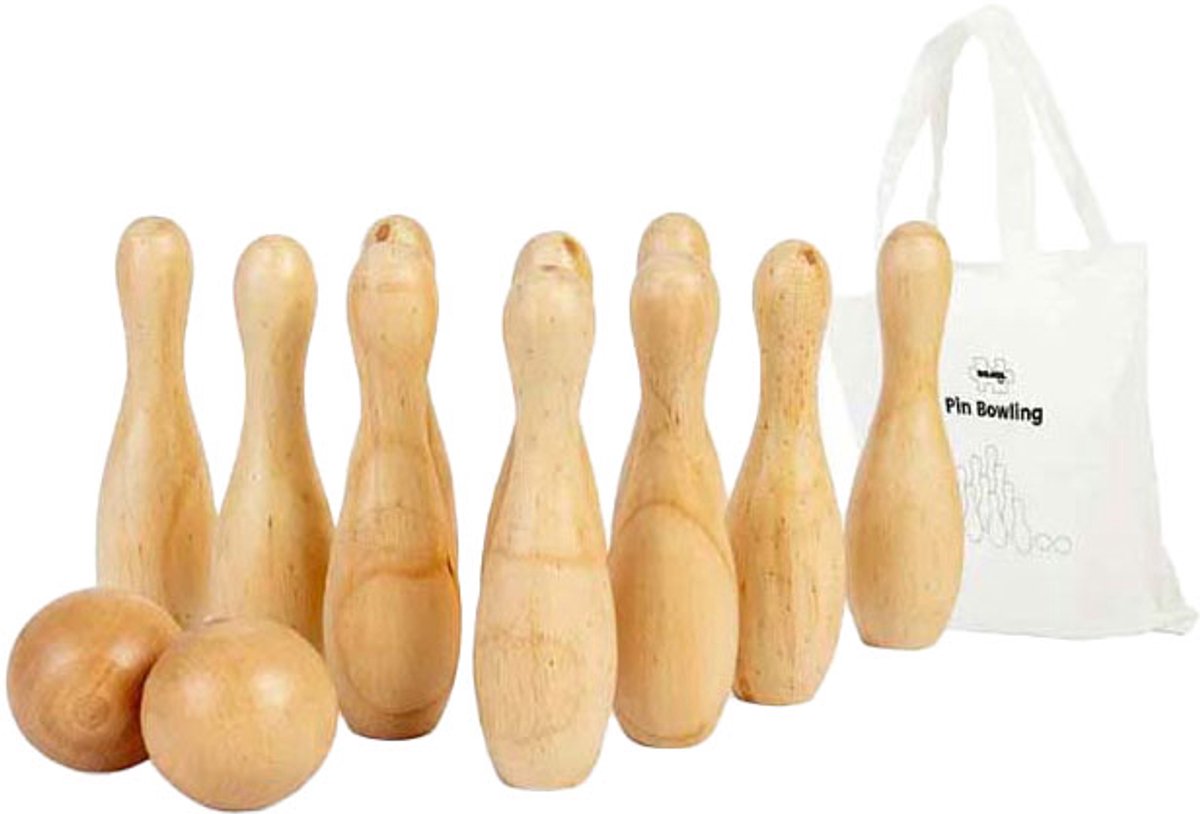 Bigjigs Houten Bowlingset, 12dlg.