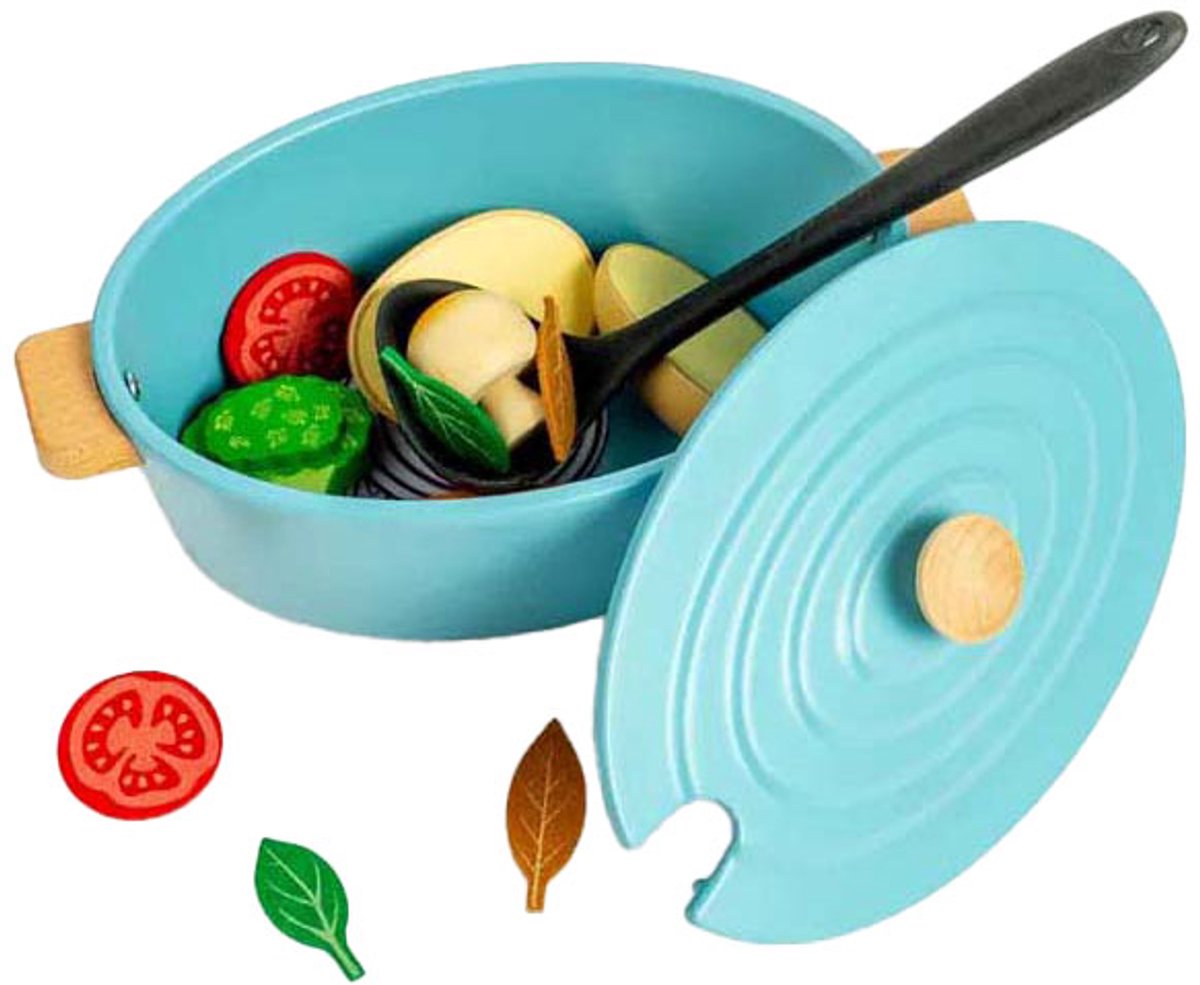 Bigjigs Houten Stoofpannen Speelset, 17dlg.