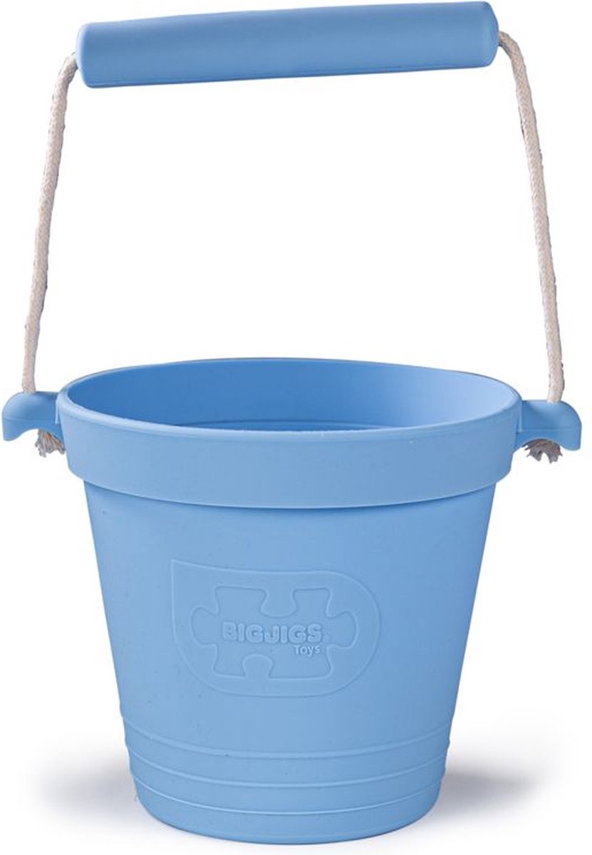 Bigjigs siliconen emmer - poederblauw