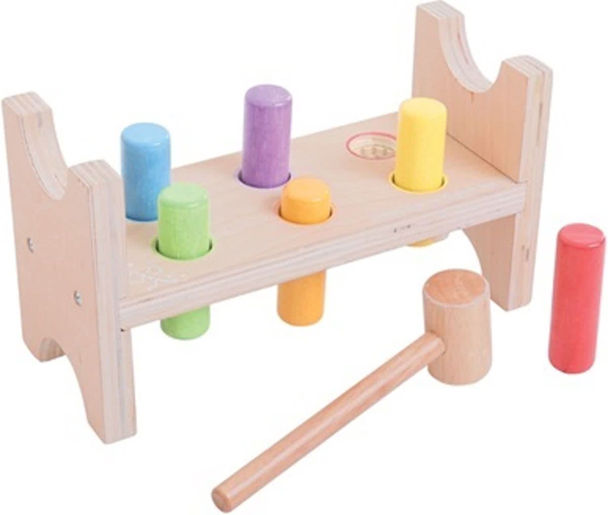 Houten hamerbank voor kinderen
