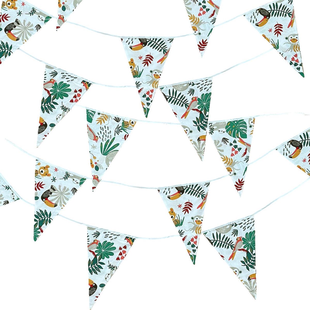 BINK Bedding Stoffen Slinger - Vlaggenlijn Zoë model L (5 mtr, 9 vlaggetjes)