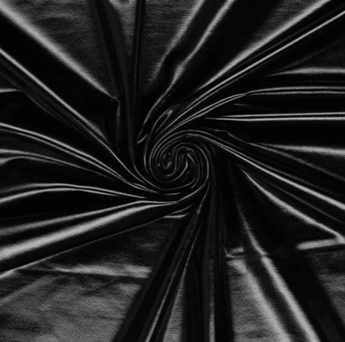 BNDGx® - Glimmende Lamé - 50cm X 150 cm Glans stof Lak Stretch zwart