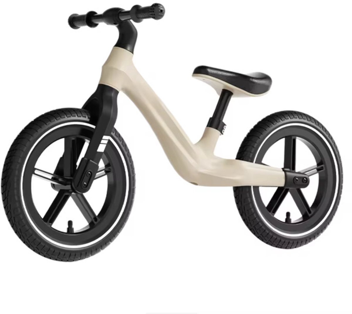 BOECK - Loopfiets – Baby Jungle Loopfiets – Stevige en veilige loopfiets voor peuters en kleuters – Balansfiets zonder pedalen – Lichtgewicht en duurzaam - Beige
